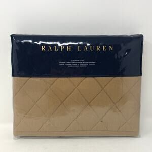 Ralph Lauren Cromwell Modern Equestrian European Sham Quilted 26x26 NEW